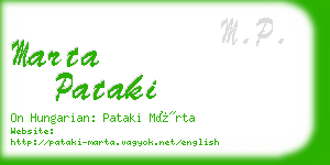 marta pataki business card